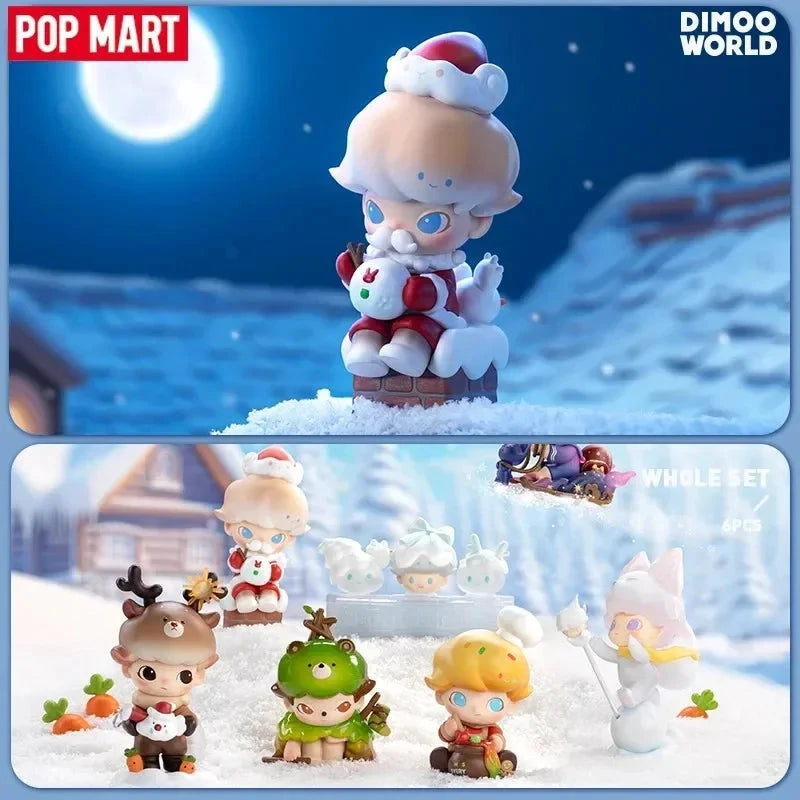 Pop Mart Dimoo Schneemann-Figur Blindbox PVC