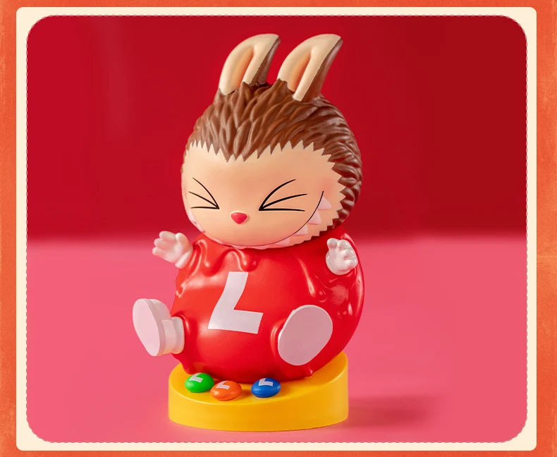 Pop Mart Labubu Candy Monsters PVC Figurine Pink Blue