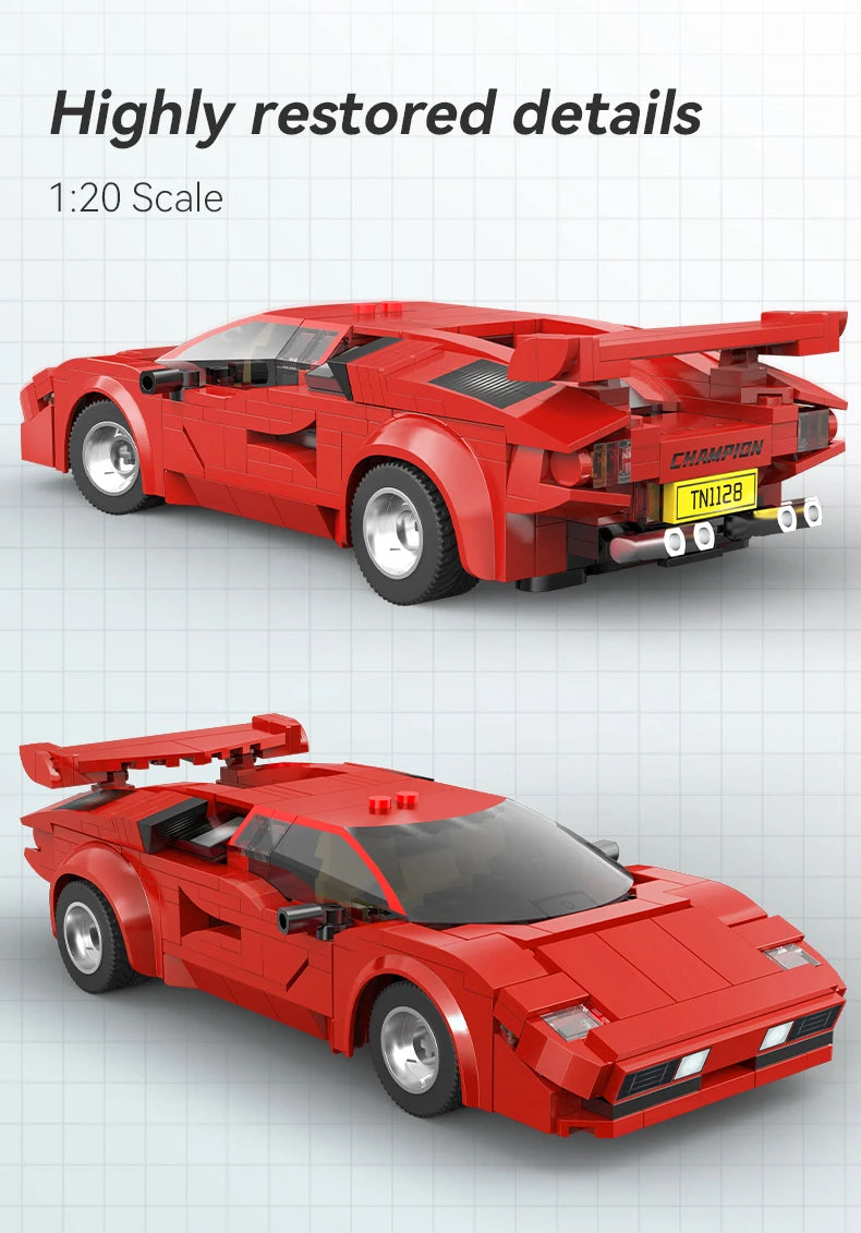 Cada 1:20 328 pièces ville technologique RC voiture de course App blocs de construction télécommande vitesse véhicule briques jouet cadeaux de vacances by LSDLBoutique.ch