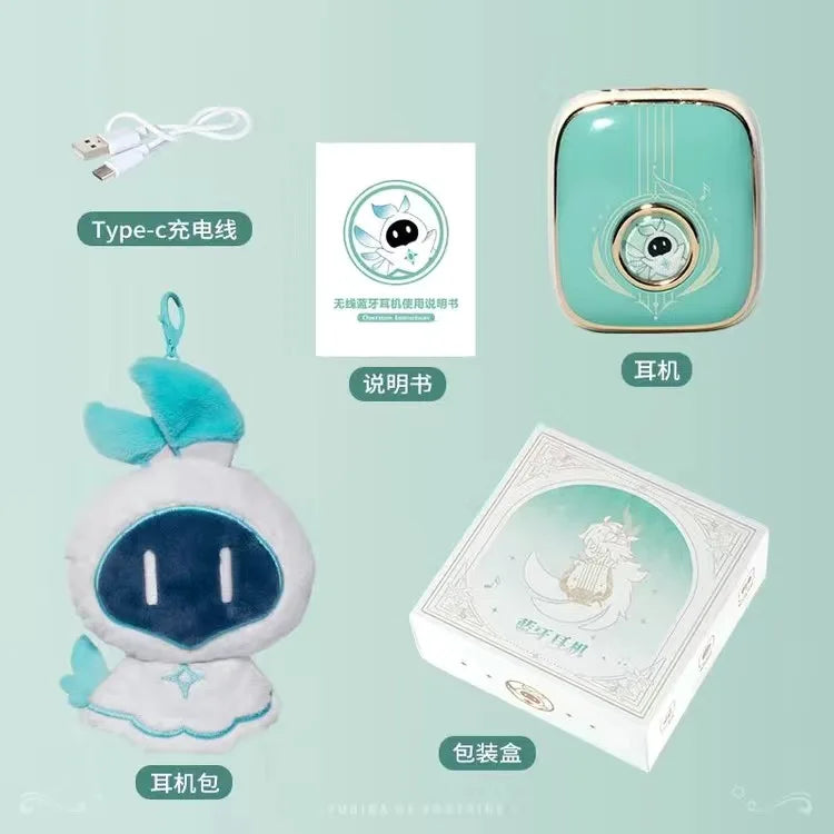 Venti Bluetooth Headset 5.4 Turquoise Genshin Impact Cosplay