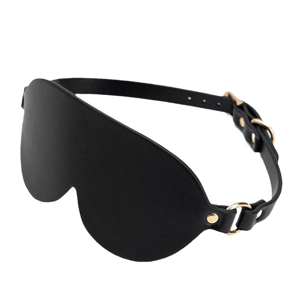 Masque pour les yeux en cuir synthétique rivete