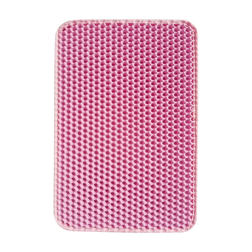 Cat Litter Mat Non Slip Big Pet Litter Box Filter Mat Double Layer Wear Resistant Waterproof Cat Litter Mat Pet Clean Supplies