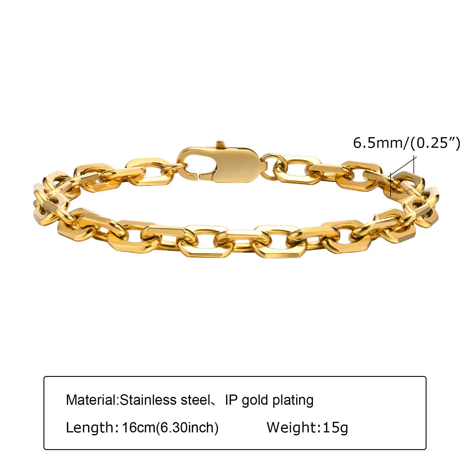 Bracelet trombone réglable – Acier inoxydable