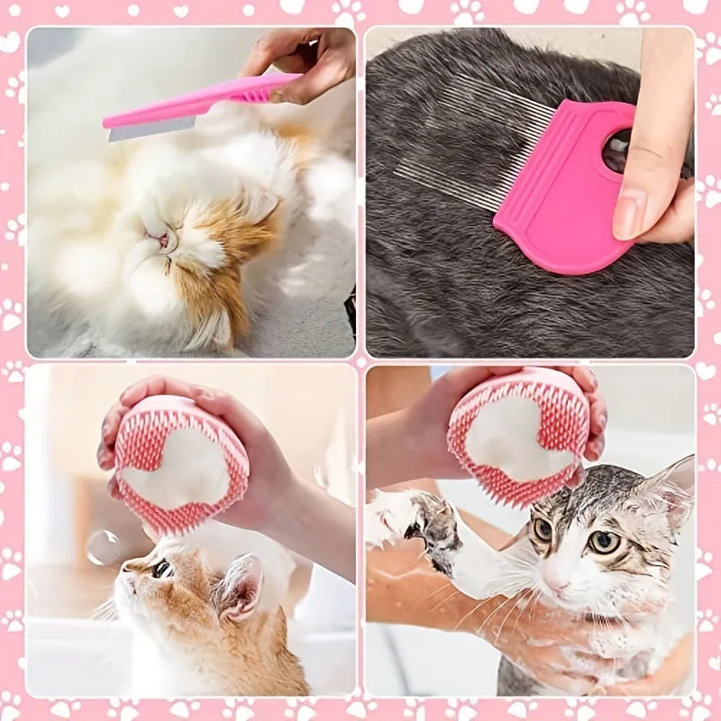 Kit De Toilettage Pour Chat 7 En 1 Avec Brosse Coupe Griffes Brosse À Dents Et Accessoires Complets by LSDLBoutique.ch