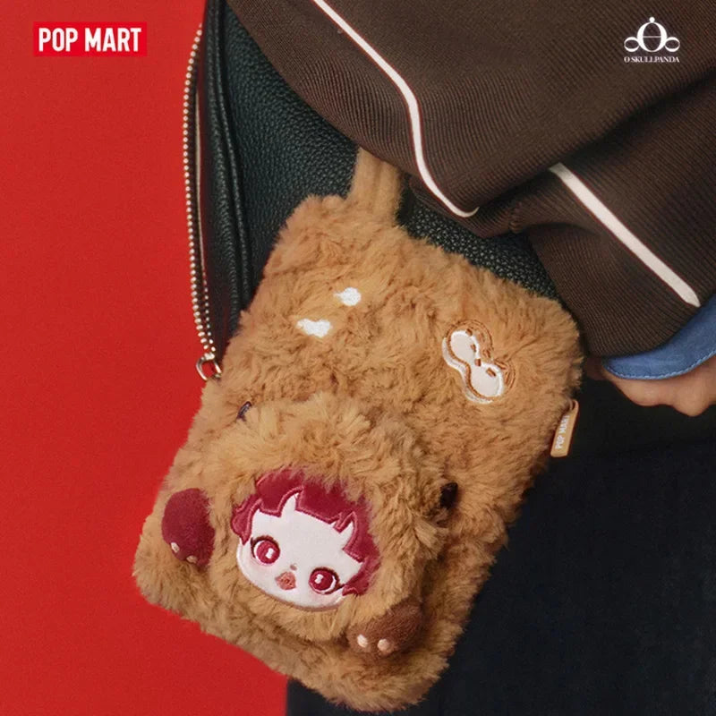 POP MART SkullPanda Mini-Tasche Blindbox Plüschtier Braun
