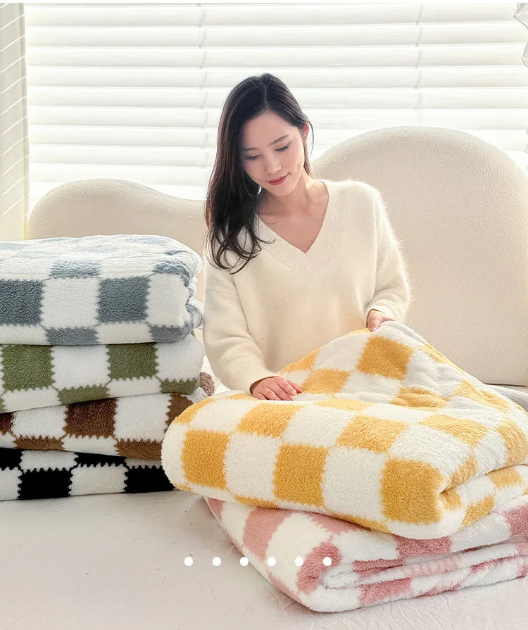 Couverture Polaire Panda Rose et Blanc Polyester Douce