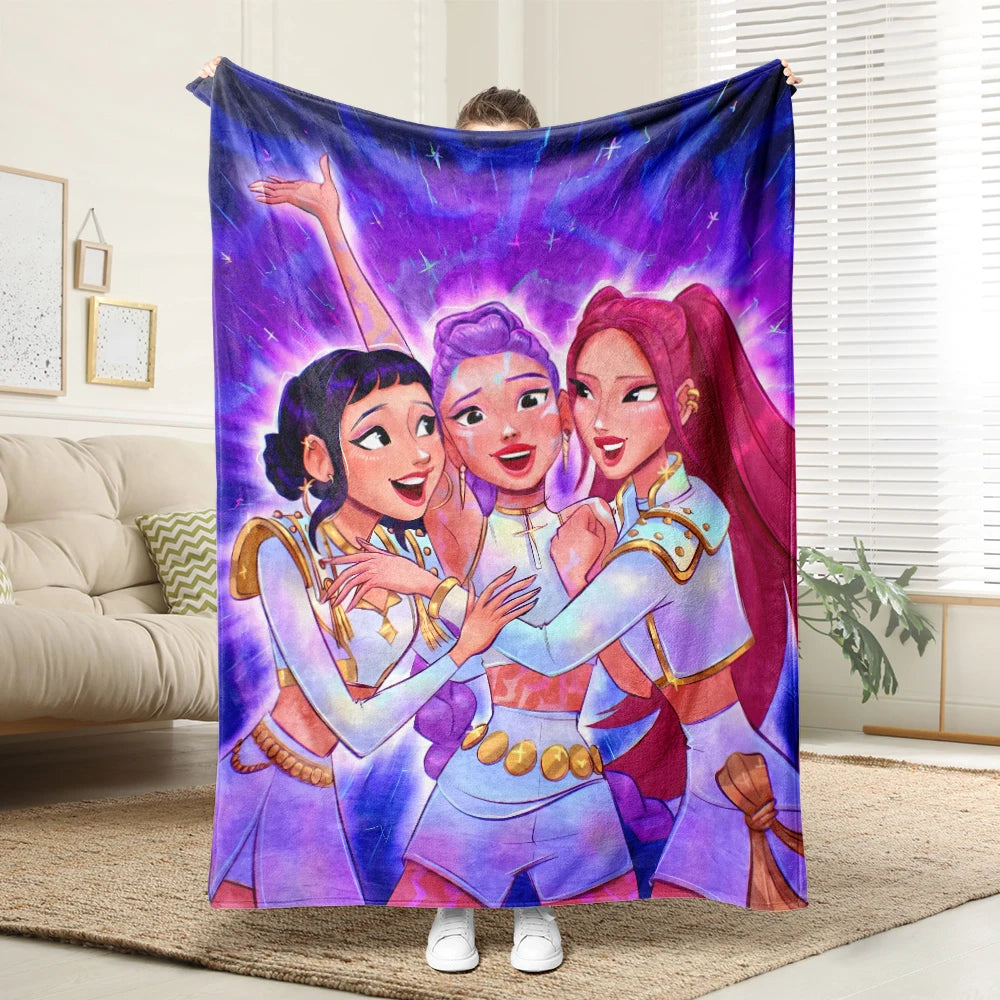 SAJABOYS Couverture Polaire Demon Hunters Motifs Anime Colorés