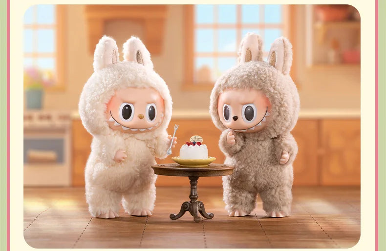 POP MART The Monsters Labubu Figurine Vinyle Marron Macaron