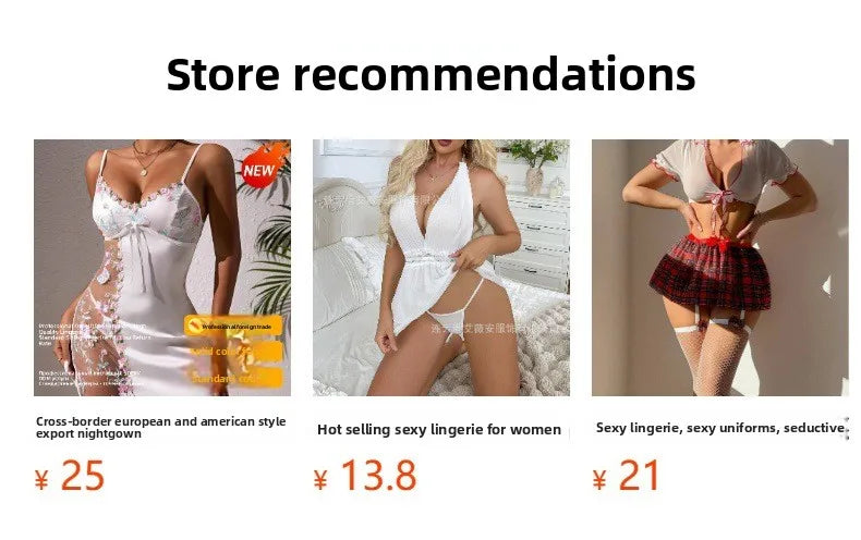 Léa's Secrets Lace Mesh Pleated Sheer Thong Lingerie Set