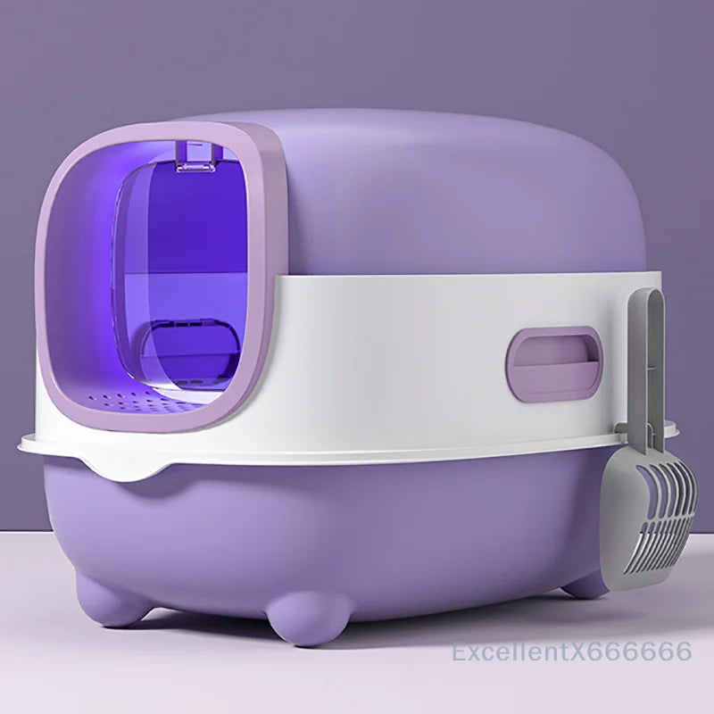 Odor Isolation, Dual-purpose, Foldable Design, Can Accommodate Cats Weighing Less T ,Closed Cat Litter Box, Splash Proof