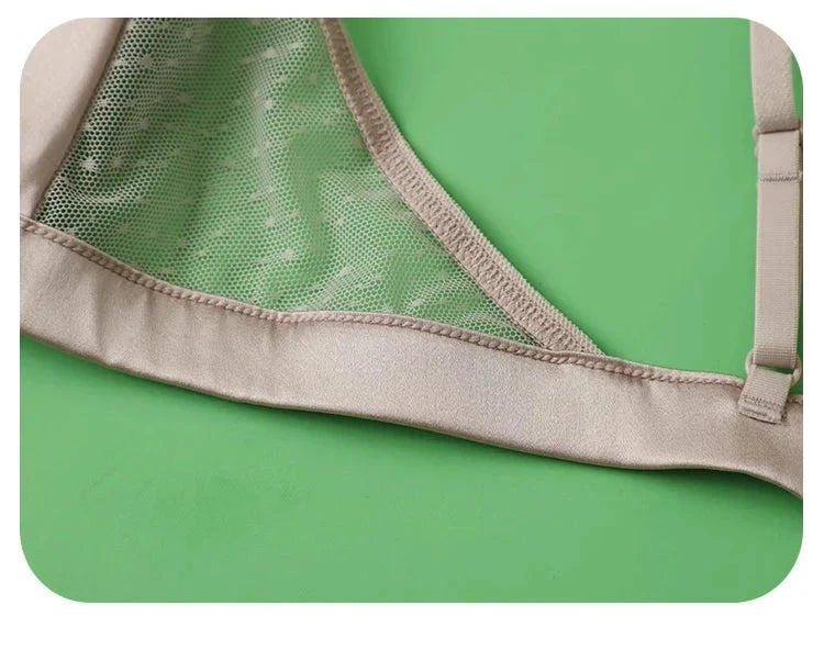 Les Secrets de Léa – Soutien-gorge triangle sans fil en soie et dentelle – Chrisalyde