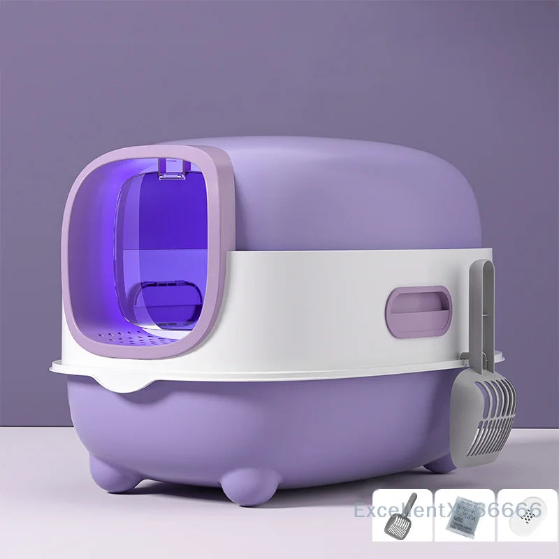 Odor Isolation, Dual-purpose, Foldable Design, Can Accommodate Cats Weighing Less T ,Closed Cat Litter Box, Splash Proof