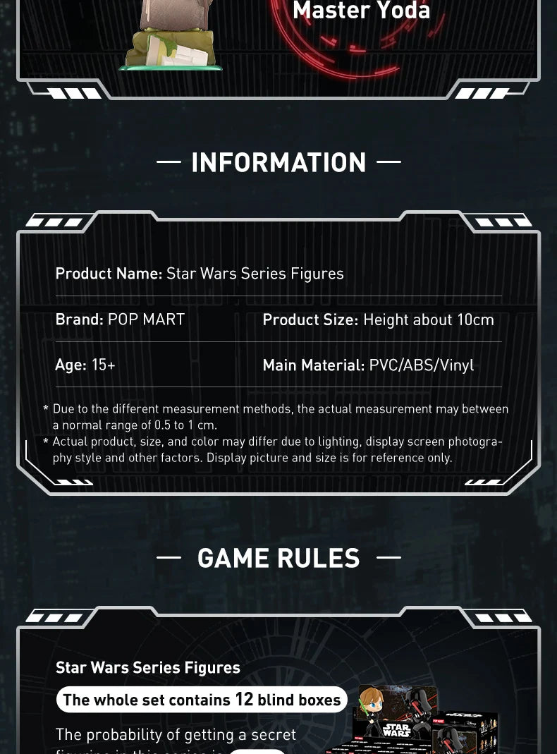 POP MART Star Wars série boîte aveugle devinez sac boîte mystère jouets poupée mignon Anime Figure ornements cadeau by LSDLBoutique.ch