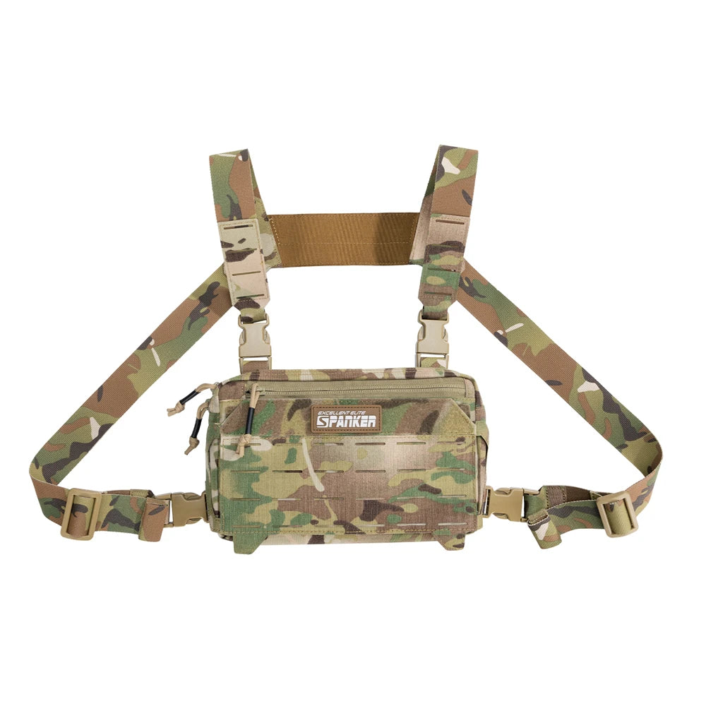 Spanker Tactical Chest Pouch Camouflage Nylon Cordura MOLLE