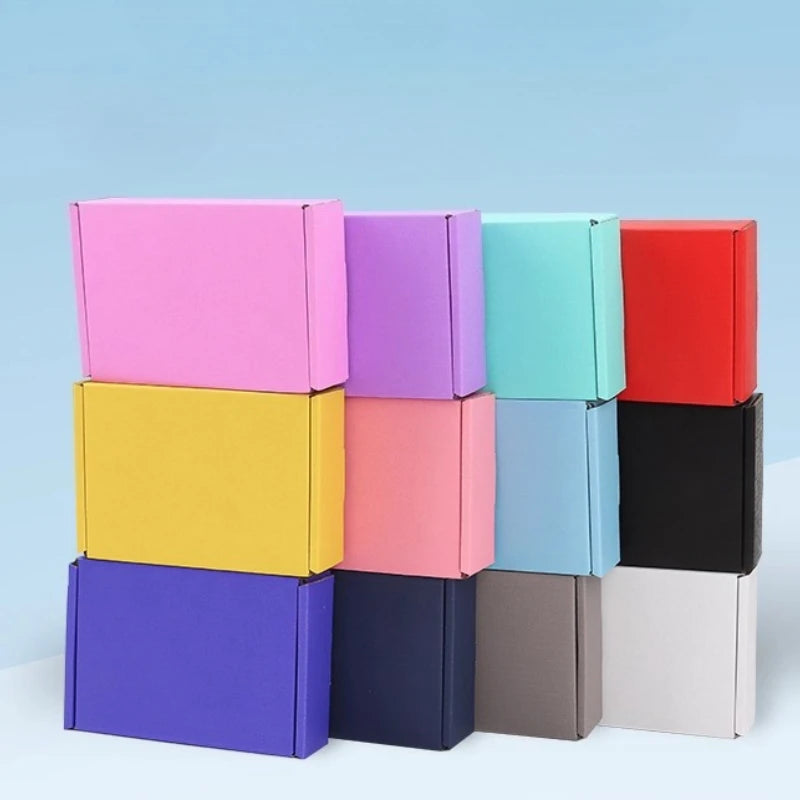 Thick Folding Box, Triple Layer Cardboard, Pack of 10 Colors