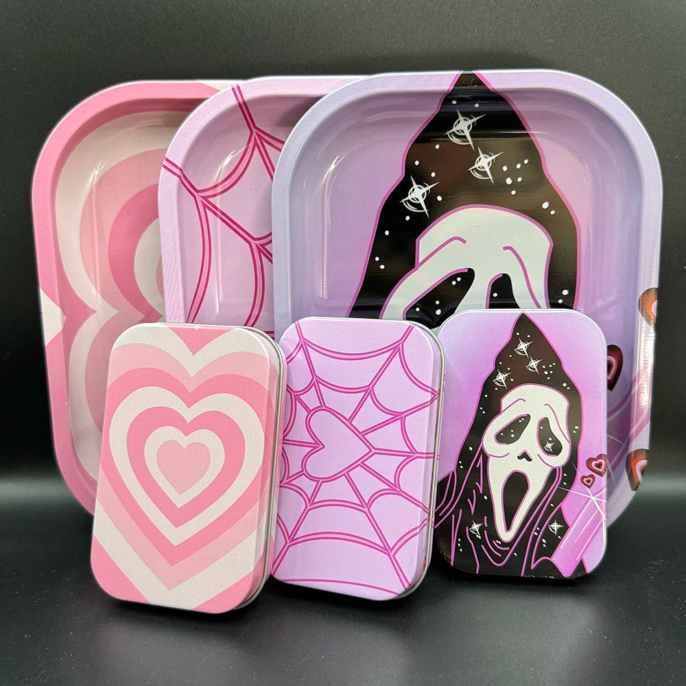 Rolling Tray 18x14 cm Tinplate For Tobacco 2 Pieces