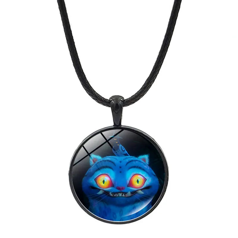 Collier Métal Argenté Cœur Démon H Anime Kpop Idoles