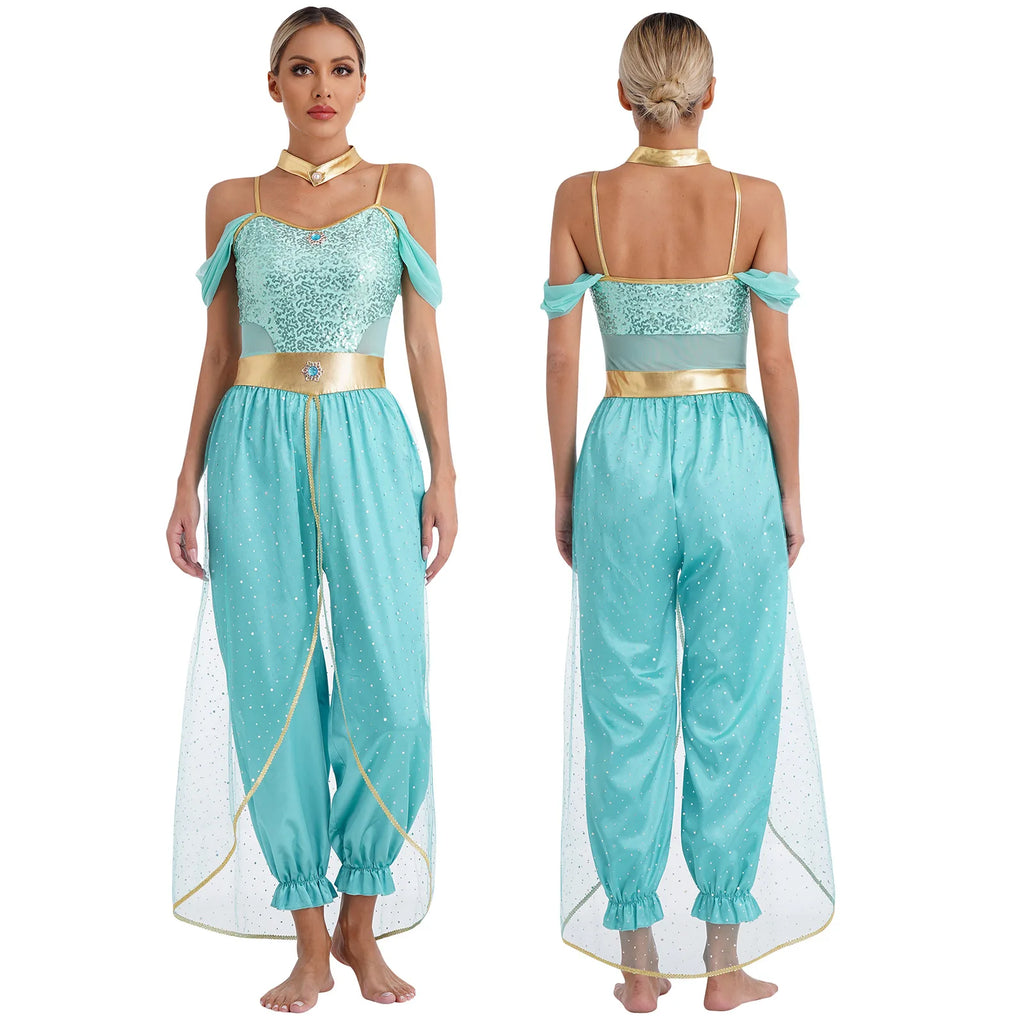 Oriental Princess Costume — Embroidered Outfit for Festivals and Themed Parties