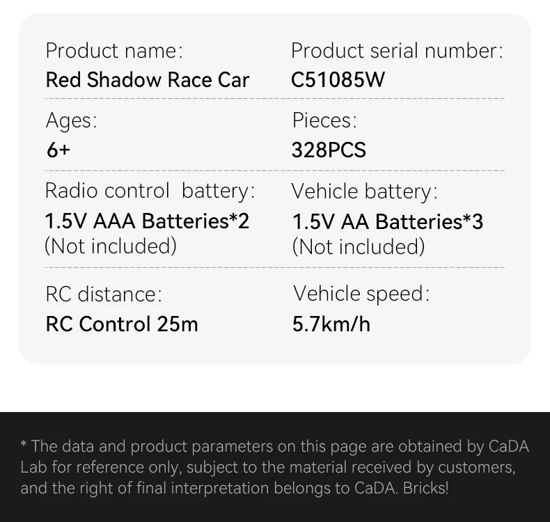 Cada 1:20 328 pièces ville technologique RC voiture de course App blocs de construction télécommande vitesse véhicule briques jouet cadeaux de vacances by LSDLBoutique.ch