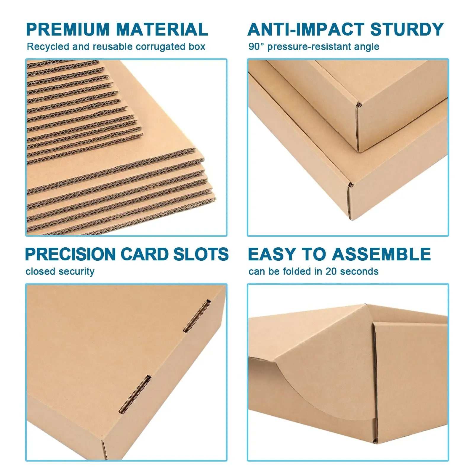 Brown Corrugated Mailer Box Shipping Packs 5 10 20