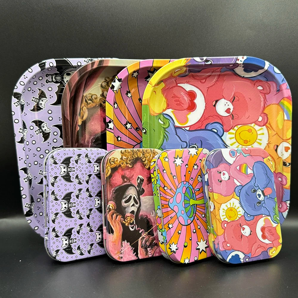 Rolling Tray 18x14 cm Tinplate For Tobacco 2 Pieces