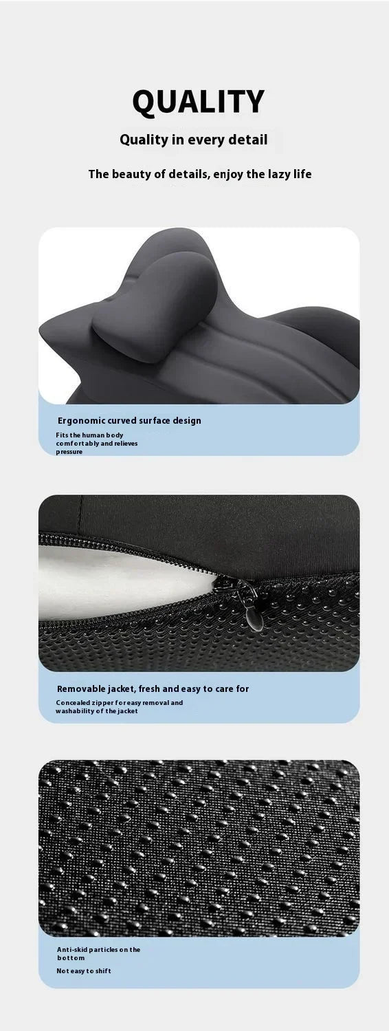 Oreiller Multifonction Mémoire De Forme Gris Chevet