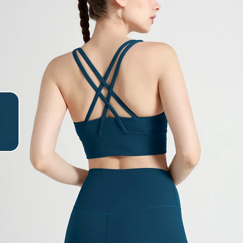 Brassière de sport yoga dos croisé