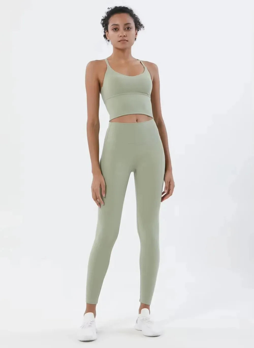 Naked Feeling Ensemble Sport Sans Couture Bleu Femme