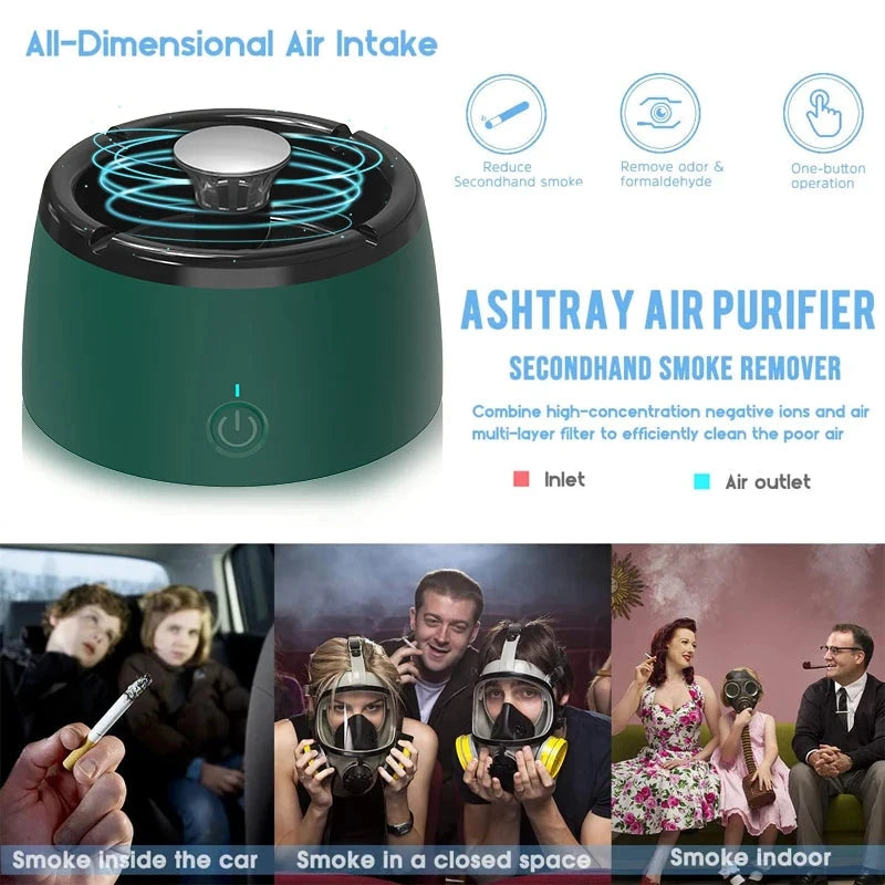 USB Air Purifier Ashtray for Home and Office