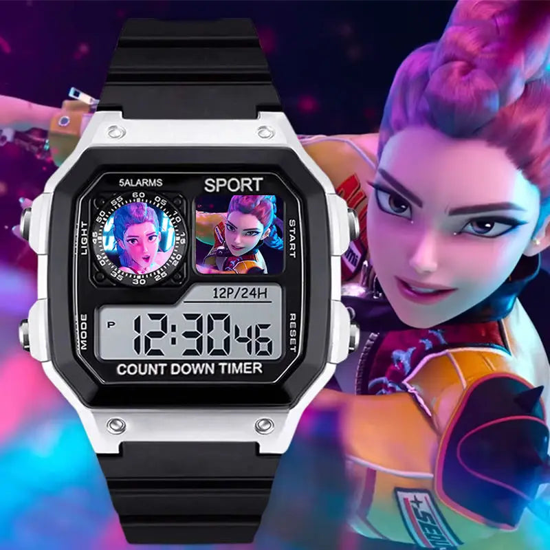 KPop Demon Hunters LED montres numériques Anime femmes montre électronique bracelet en Silicone dessin animé Sport de plein air montre-bracelet horloge cadeaux by LSDLBoutique.ch