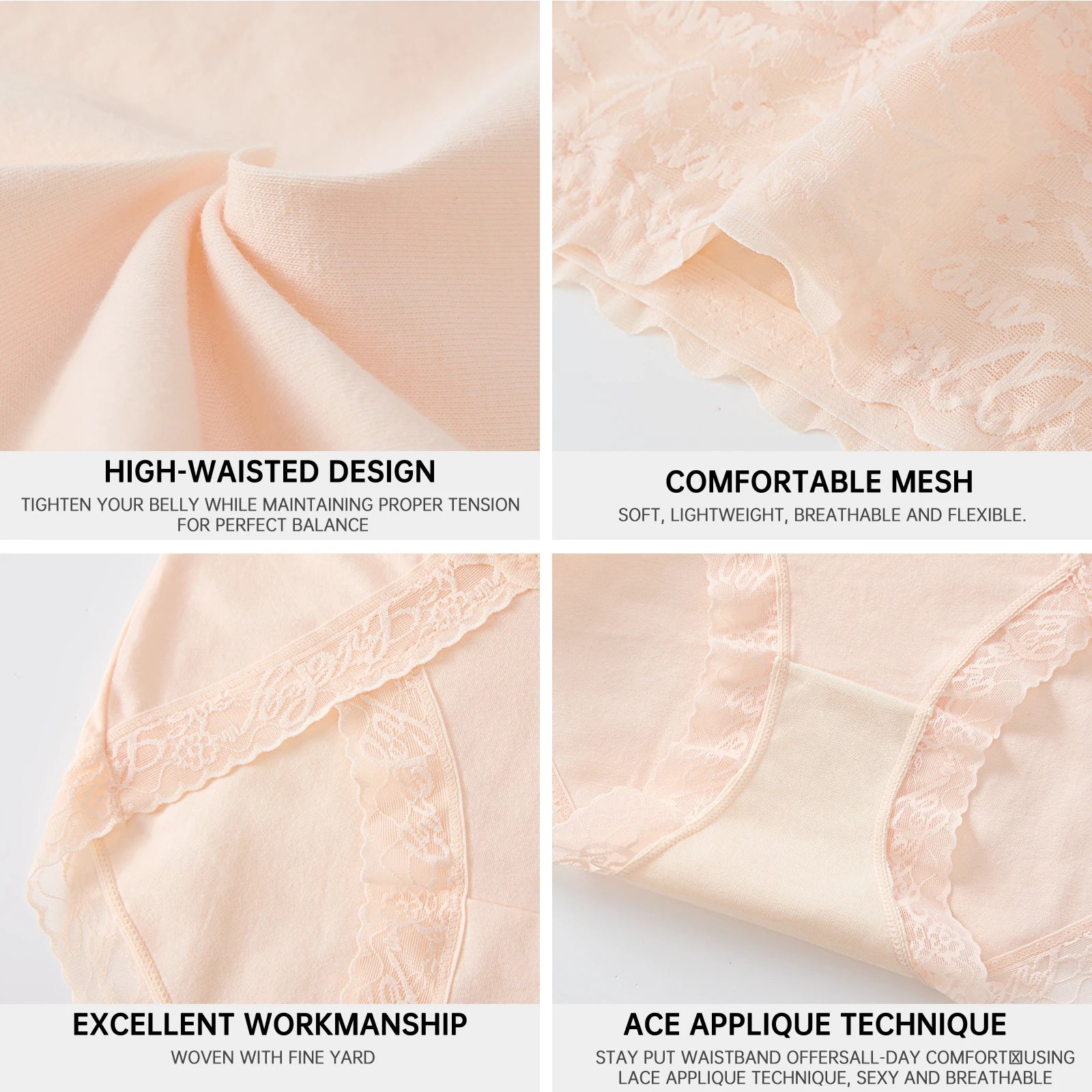 Culottes Mi-Hauteur Blanc Dentelle Florale Patchwork Coton