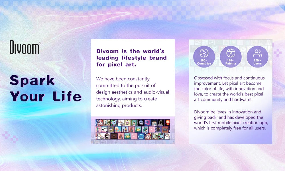 Divoom Ditoo Pro Haut Parleur Portable Pixel Art LED Rose