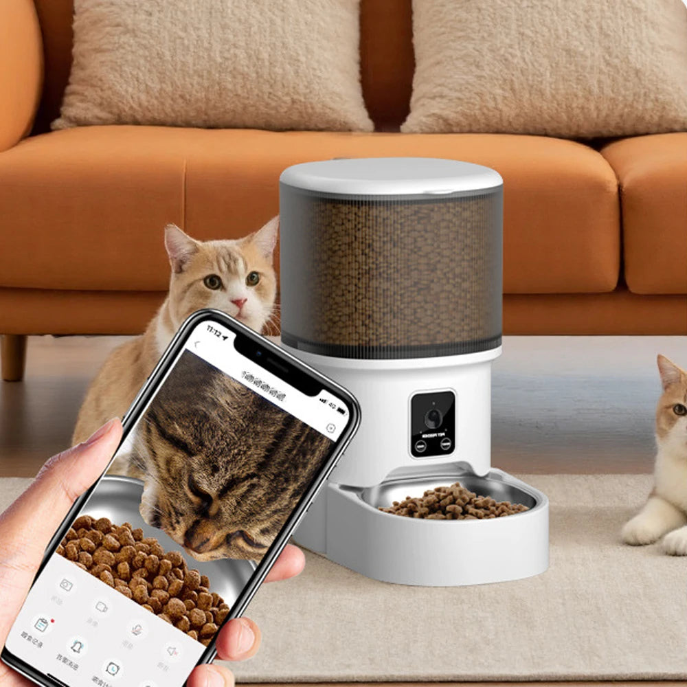 Distributeur de nourriture automatique pour chat et chien – 4L avec écran LCD et programmation horaire