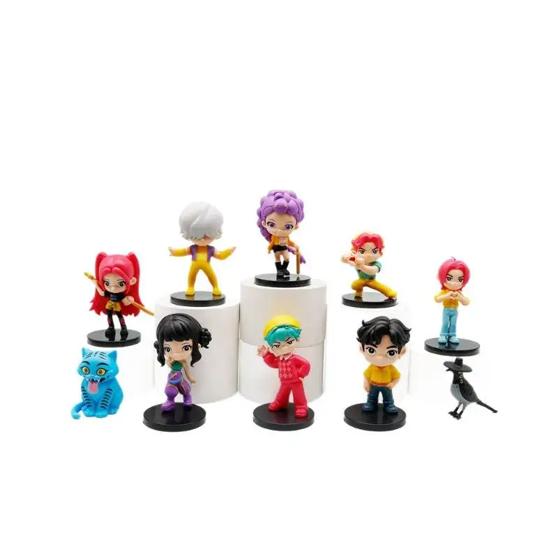 KPop chasseurs de démons dessin animé Figurine poupée jouets Mira Rumi Zoey Huntrix PVC modèle Statue Collection décoration cadeaux d'anniversaire by LSDLBoutique.ch