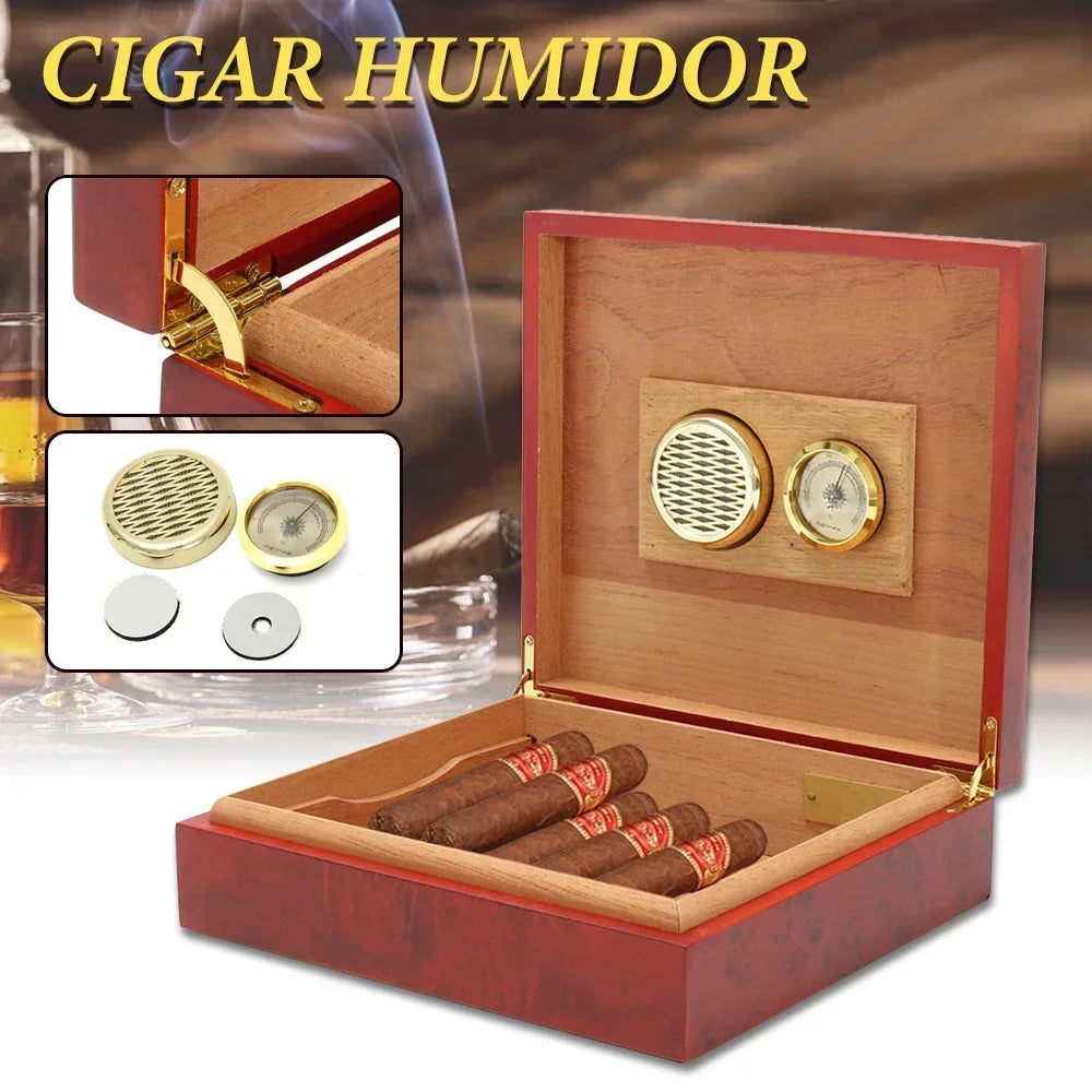 Premium wooden humidor, moisturized humidor, gift for your own use