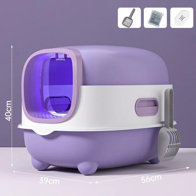 Odor Isolation, Dual-purpose, Foldable Design, Can Accommodate Cats Weighing Less T ,Closed Cat Litter Box, Splash Proof