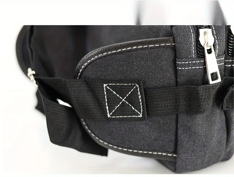 FXZLLQ Sac Banane Toile Multicouches Zip Poche Téléphone