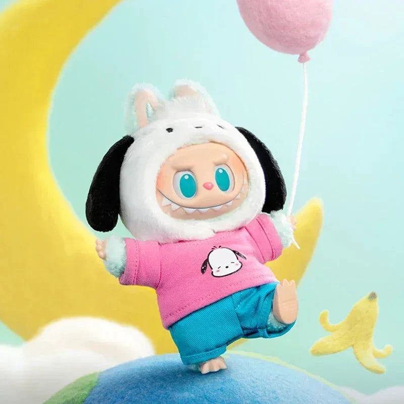 POP MART Hello Kitty Labubu Plush Keychain - Sanrio Characters Series