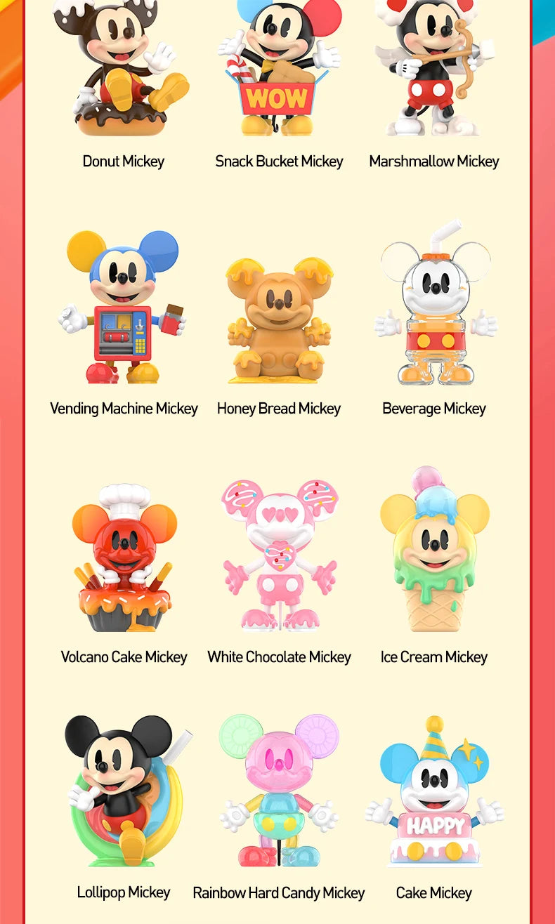 POP MART Figurine Mickey Disney PVC Kawaii Multicolore