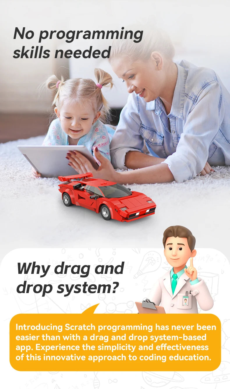 Cada 1:20 328 pièces ville technologique RC voiture de course App blocs de construction télécommande vitesse véhicule briques jouet cadeaux de vacances by LSDLBoutique.ch