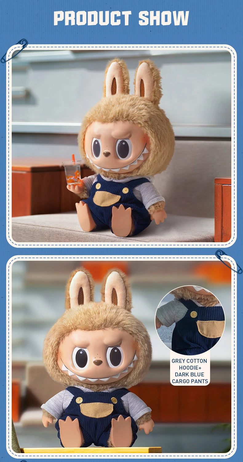 POP MART Labubu Time To Chill Poupée Vinyle Peluche Beige