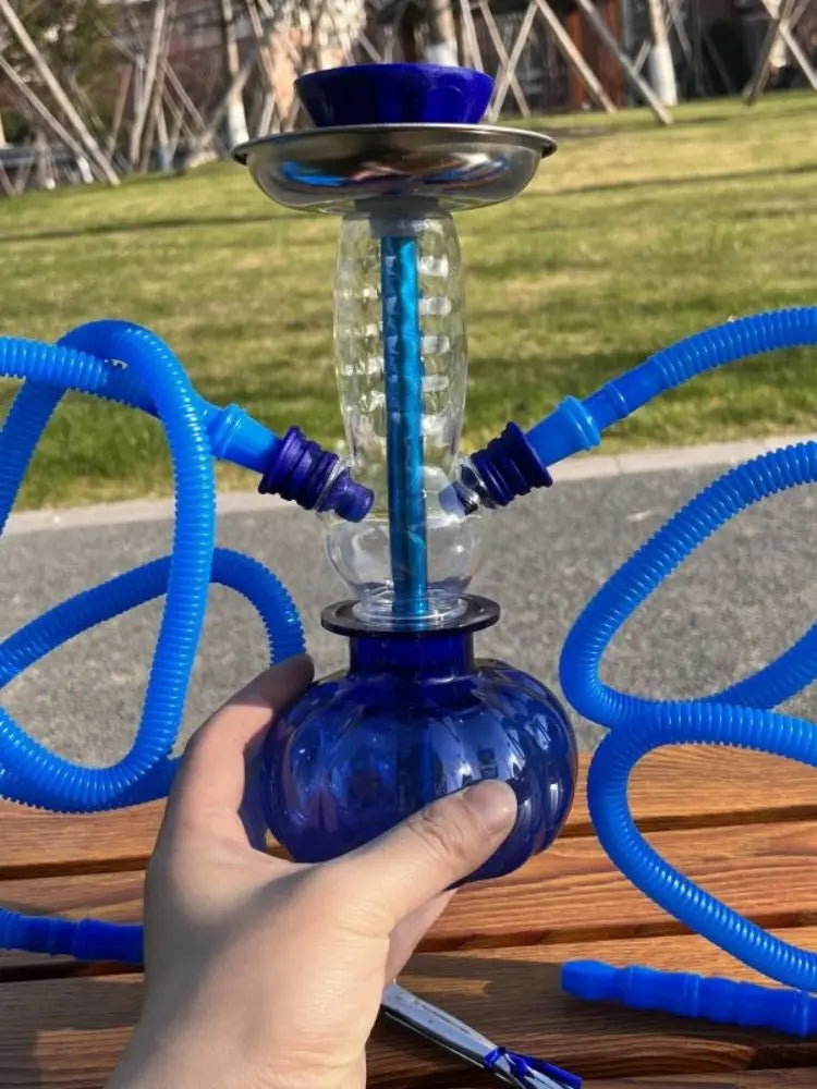 Chicha Ensemble Ovale Guillé Acrylique Double Tuyau Silicone Huge Mai