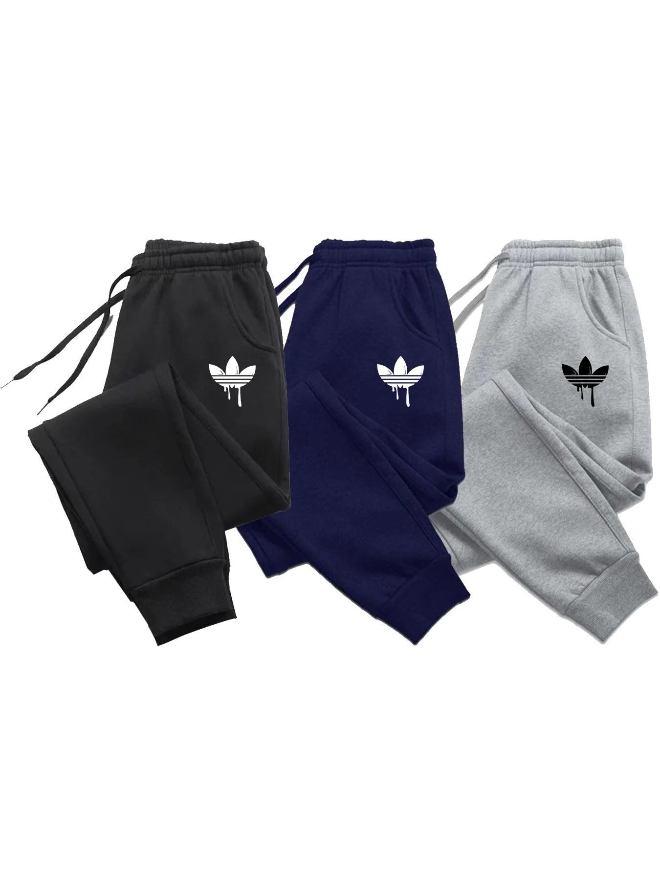 Ensemble Survêtement Homme 3 Pièces Pantalons Jogging Unis