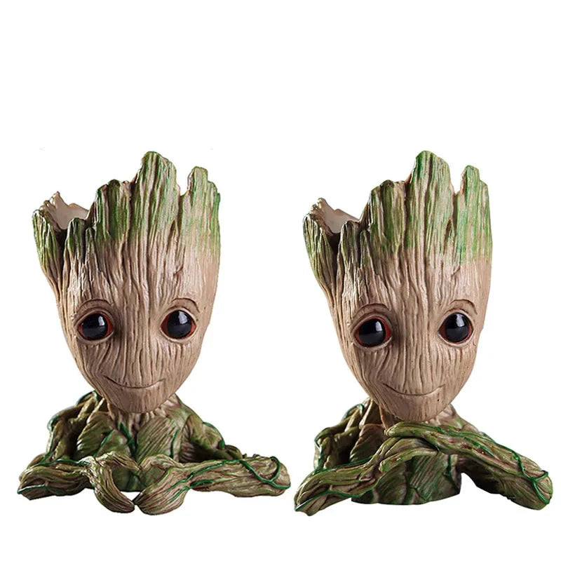 Groot Miniatur-Blumentopf aus braunem Kunststoff für Pflanzen