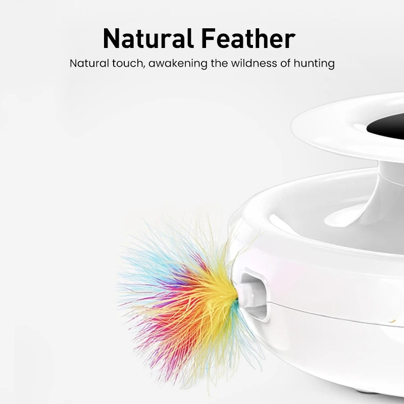 Jouet 2 En 1 Pour Chats Et Chiens Plumes Automatiques