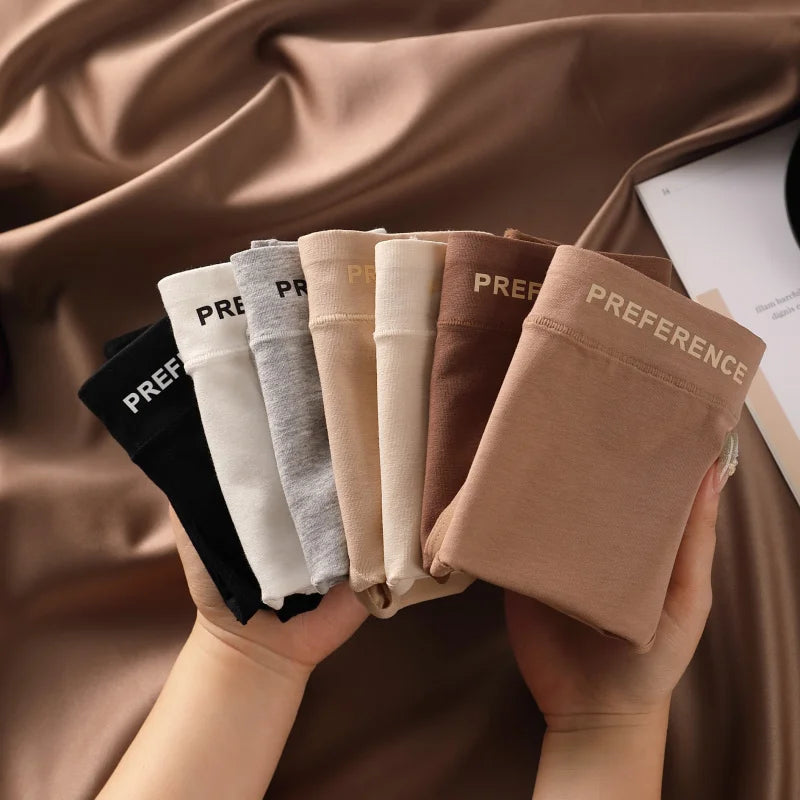 Preference Culotte Taille Haute Coton Beige Marron 7 Pièces