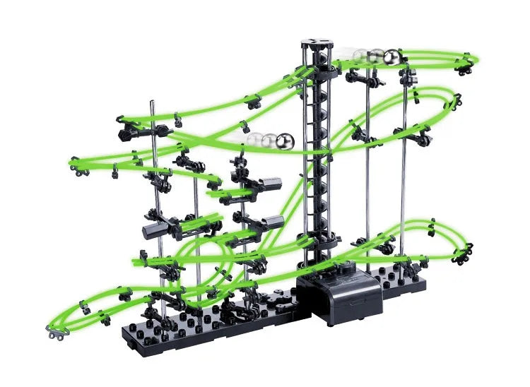 Boule de montagnes russes lumineuse Spacerail, labyrinthe de course, jeux de piste de course, niveau 2 3 4, modèle d'ascenseur électrique, jouet scientifique éducatif by LSDLBoutique.ch