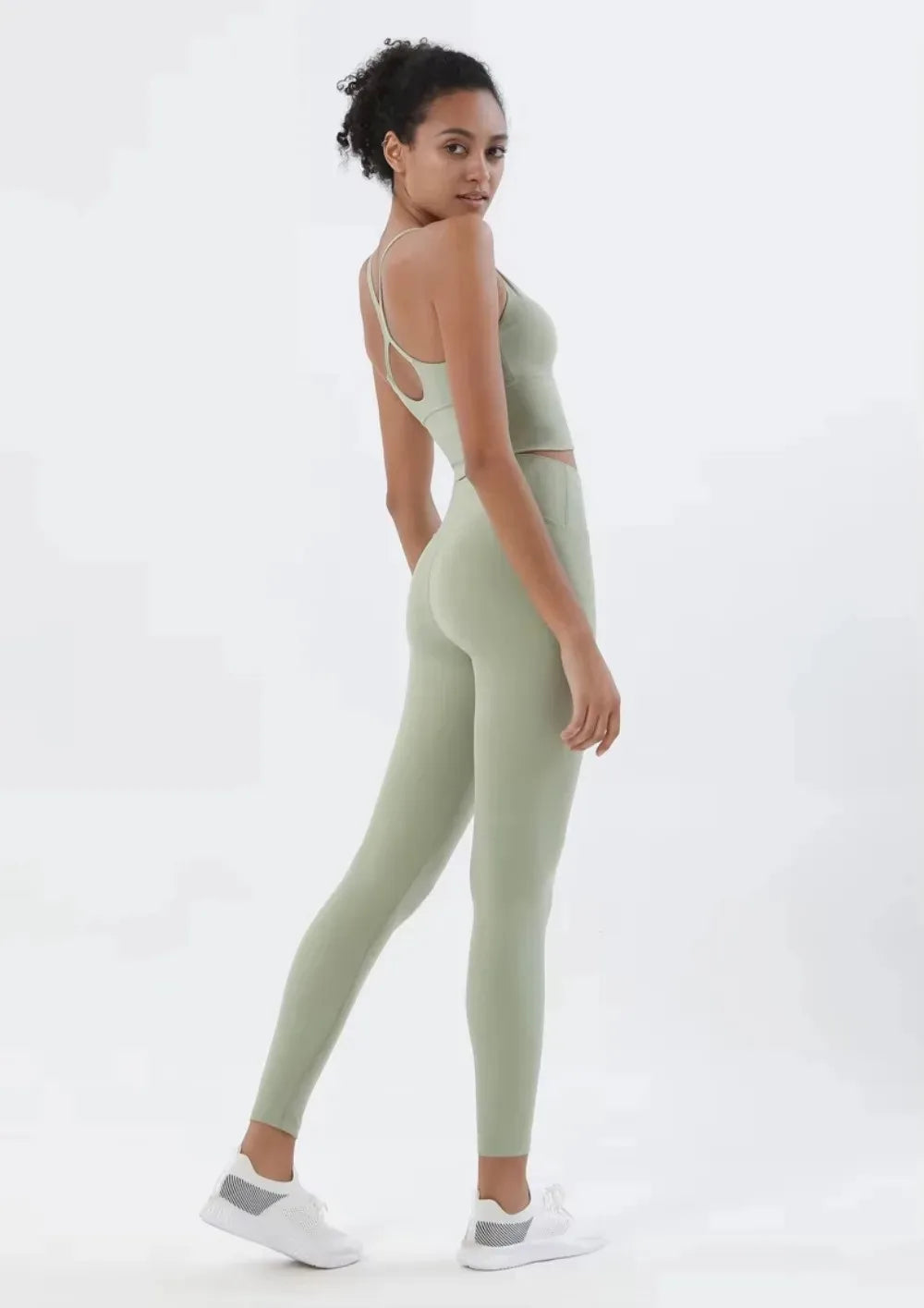 Naked Feeling Ensemble Sport Sans Couture Bleu Femme