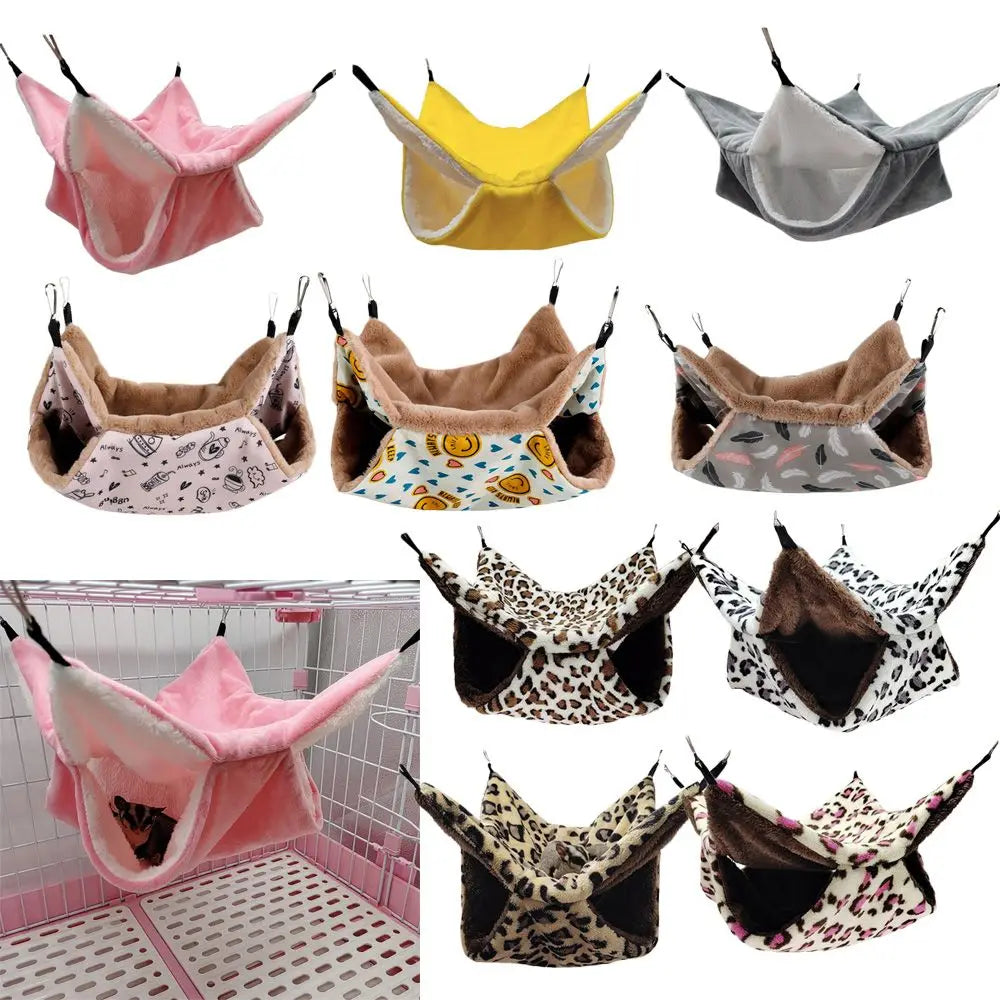 Hamac Chaud En Peluche Pour Petits Animaux Sac De Couchage Épais Double Couche Maison Pour Hamster Et Rat SLaura by LSDLBoutique.ch