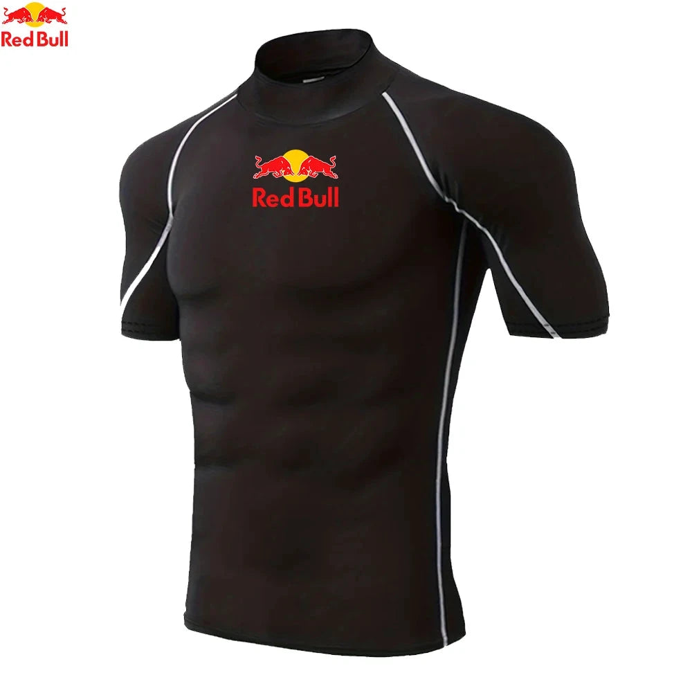 Red Bull Maillot Compression Manches Longues Blanc Séchage
